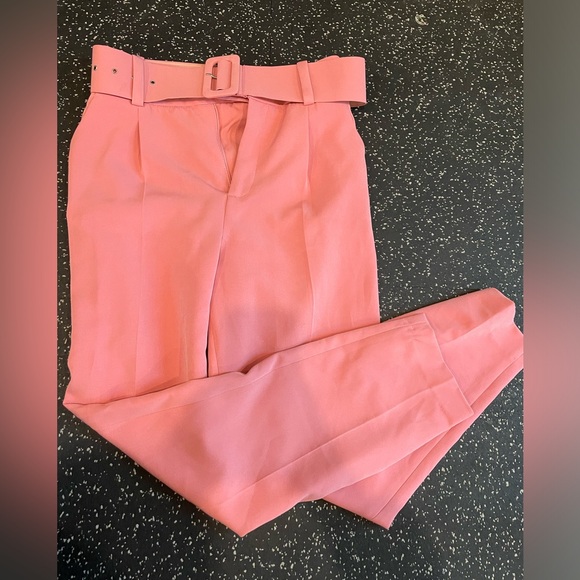 Zara pink trousers with belt - Picture 2 of 3